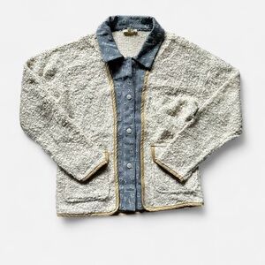 Boutique Knit Button Up Jacket Size S